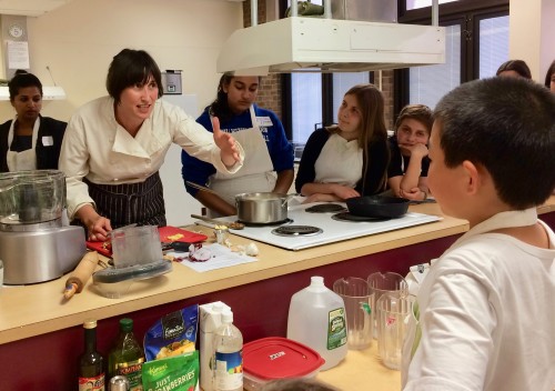 Chef Michelle Fuerst teaching a lesson