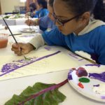 painting vegetables at Arts Council of Princeton Maria Evans